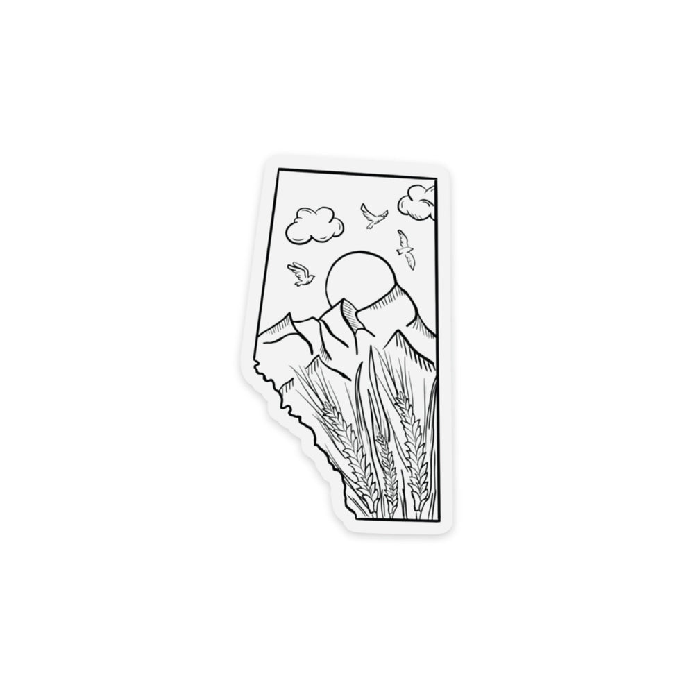 Autocollant Mat Montagne Alberta