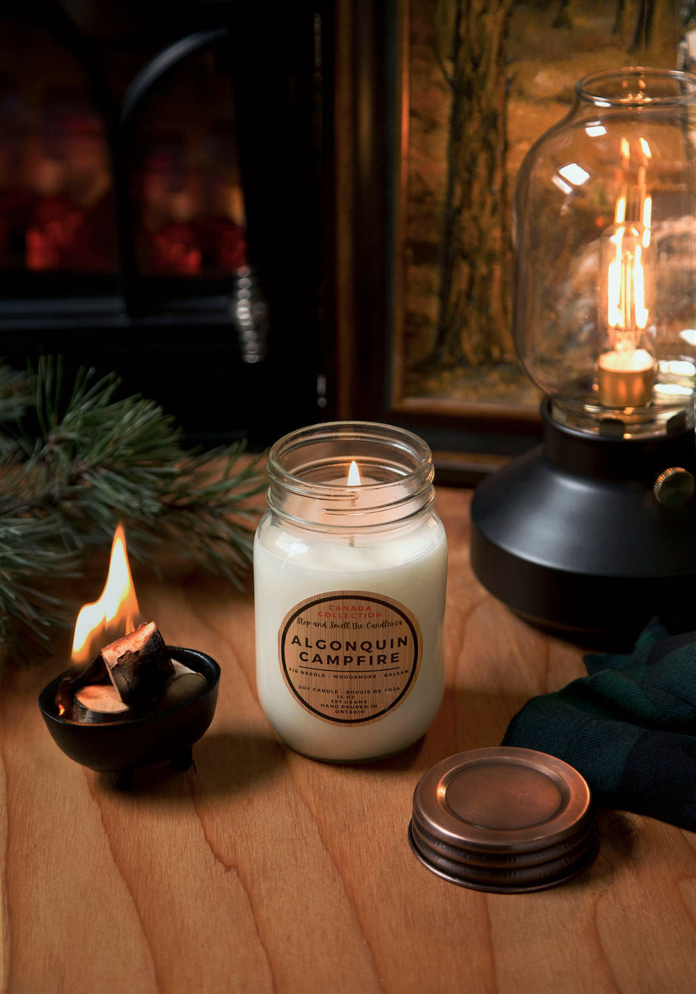 Chandelle de soya Algonquin Campfire - 14 oz