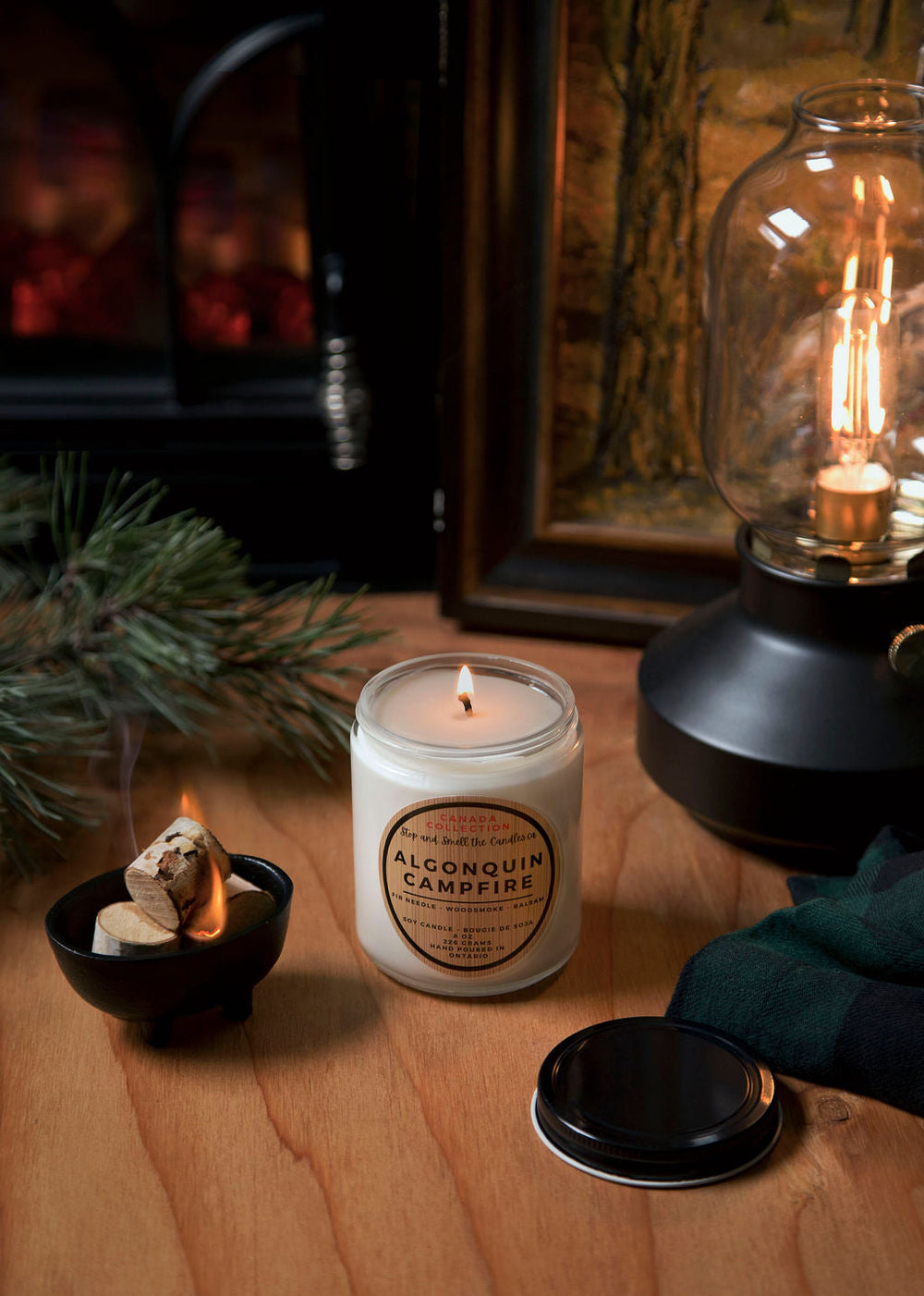 Bougie de Soja Feu de Camp Algonquin - 8oz