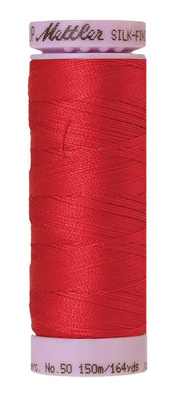 Fil de coton uni Mettler Silk-finish 50wt 164 vg/150 m Poinsettia
