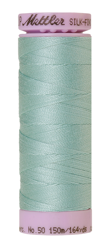 Mettler Silk-finish 50wt Solid Cotton Thread 164yd/150m Island Waters — Cottage Quilting Ltd.