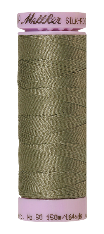 Mettler Silk-finish 50wt Fil de Coton Uni 164 vg/150 m Sauge