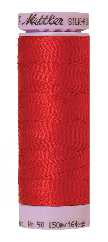Fil de coton uni Mettler Silk-finish 50wt 164 vg/150 m Wildfire