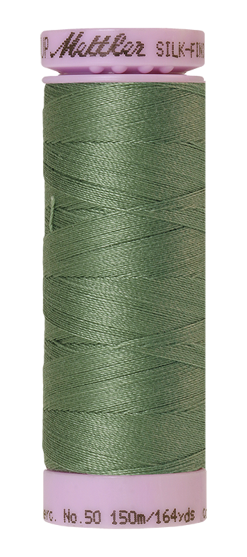 Fil de coton uni Mettler Silk-finish 50wt 164 vg/150 m Feuille de palmier