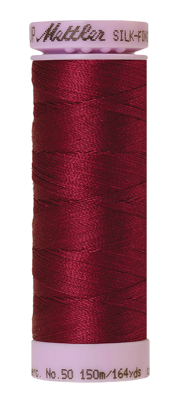 Fil de coton uni Mettler Silk-finish 50wt 164 vg/150 m Grenade