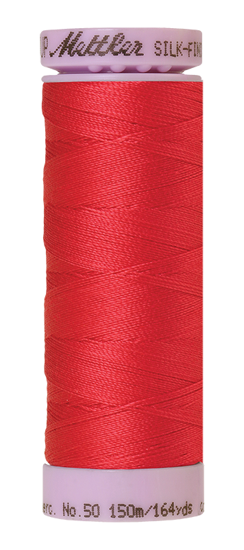 Fil de coton uni Mettler Silk-finish 50wt 164 vg/150 m Géranium