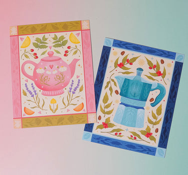 Tea Pot Art Print (7"x9")
