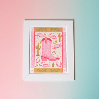 Cowboy Boot Art Print (7"x9")