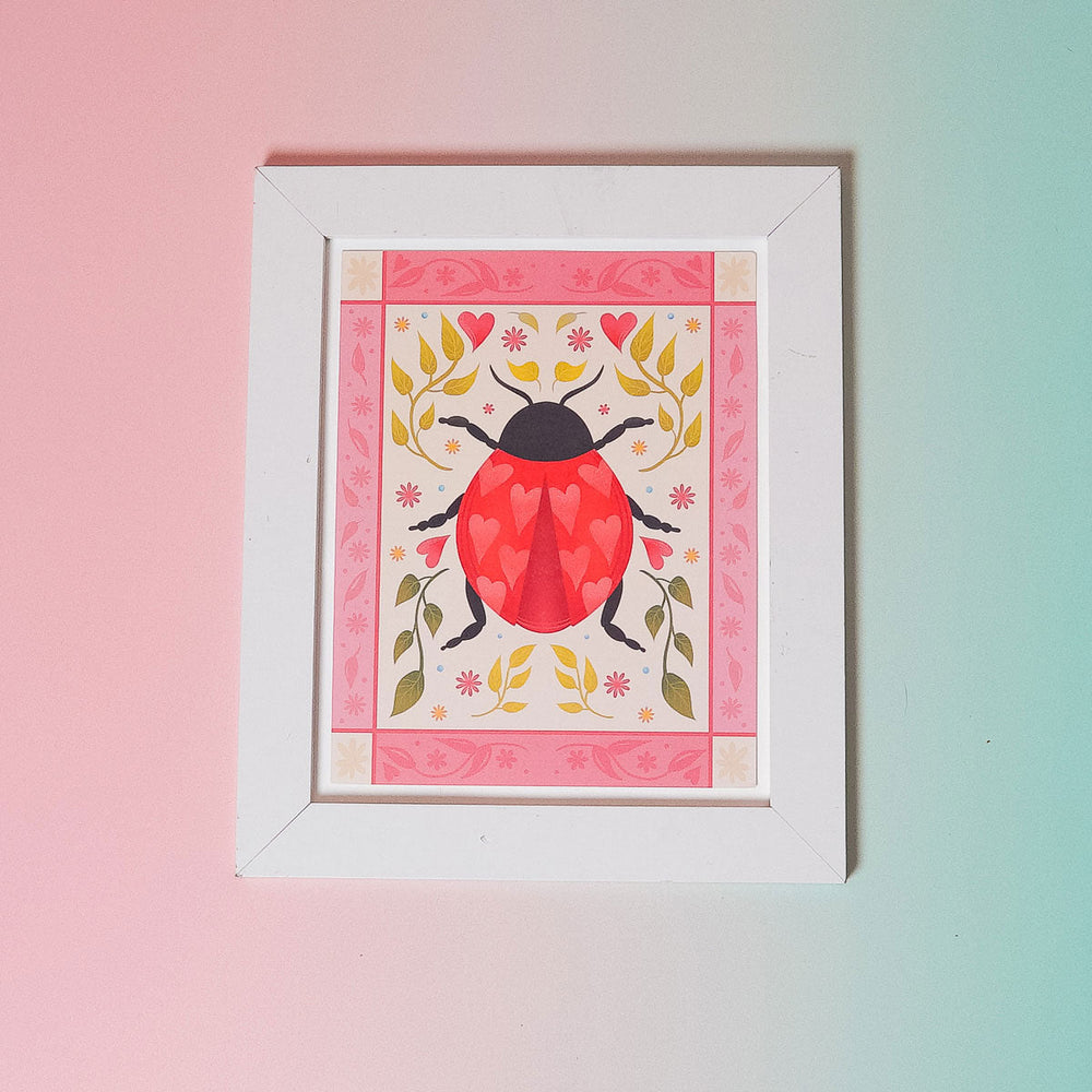 Impression d'art Coccinelle (18x23 cm)