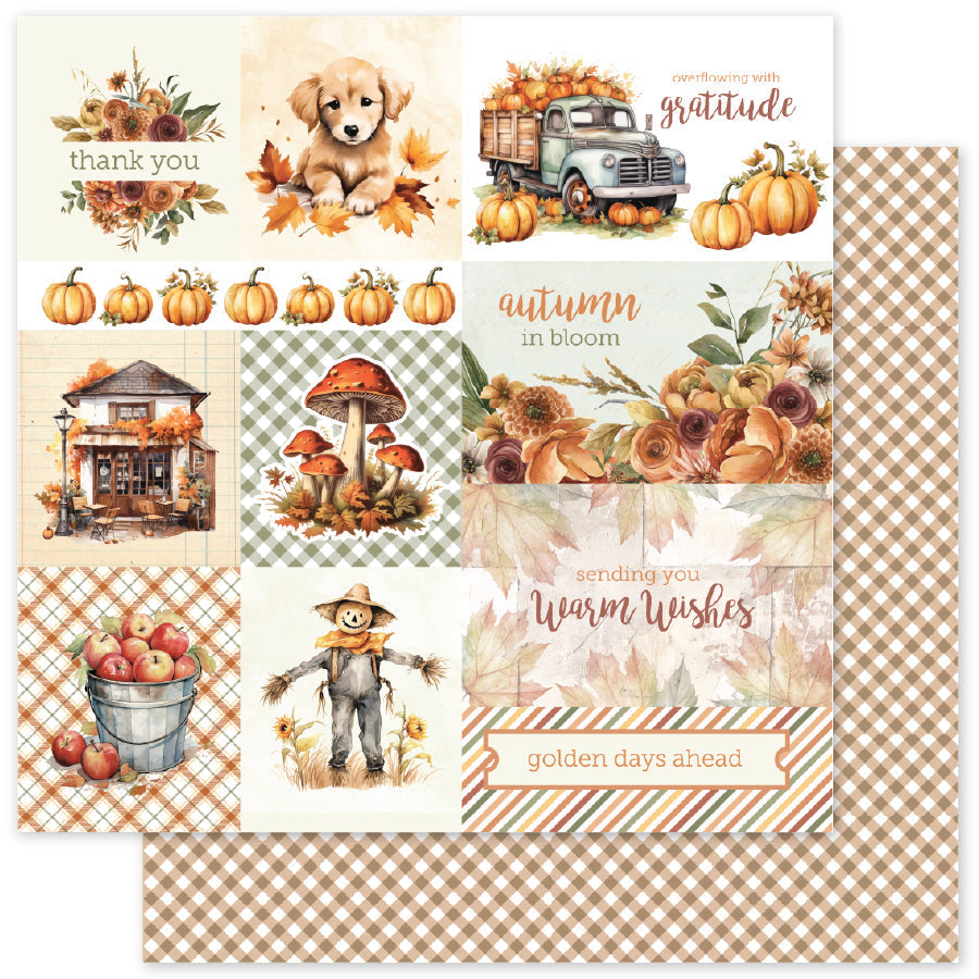 Autumn Florals Basics A 12x12 Paper (12pc Bulk Pack) 35454 — Ecstasy Crafts