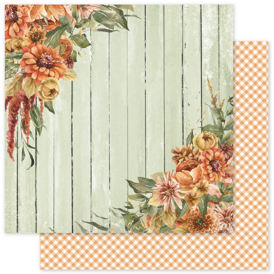Autumn Florals Basics F 12x12 Paper (12pc Bulk Pack) 35469 — Ecstasy Crafts