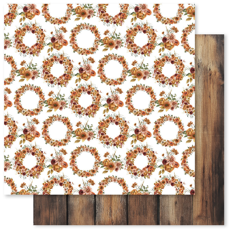 Autumn Florals C 12x12 Paper (12pc Bulk Pack) 32970 — Ecstasy Crafts
