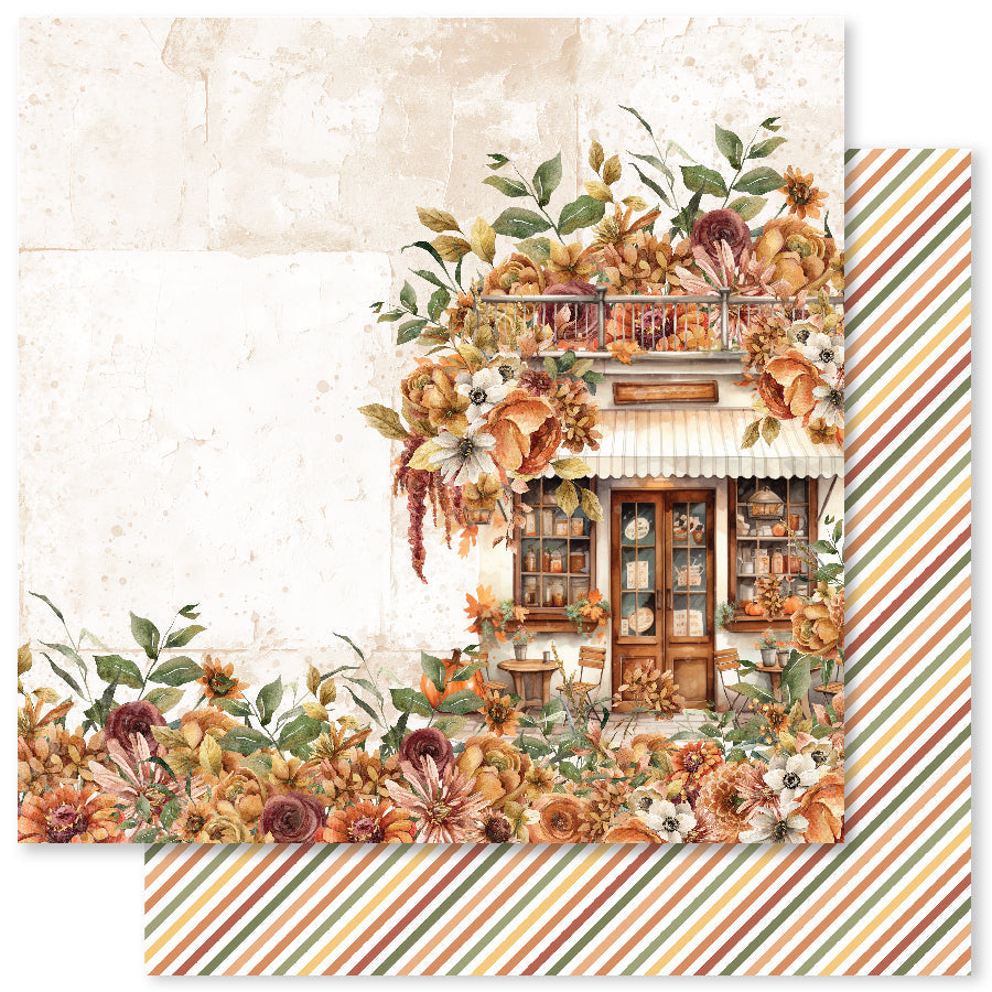 Autumn Florals D 12x12 Paper (12pc Bulk Pack) 32973 — Ecstasy Crafts
