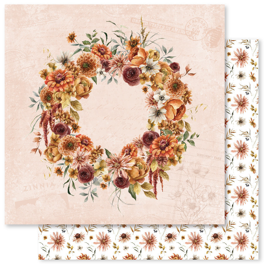 Autumn Florals F 12x12 Paper (12pc Bulk Pack) 32979 — Ecstasy Crafts