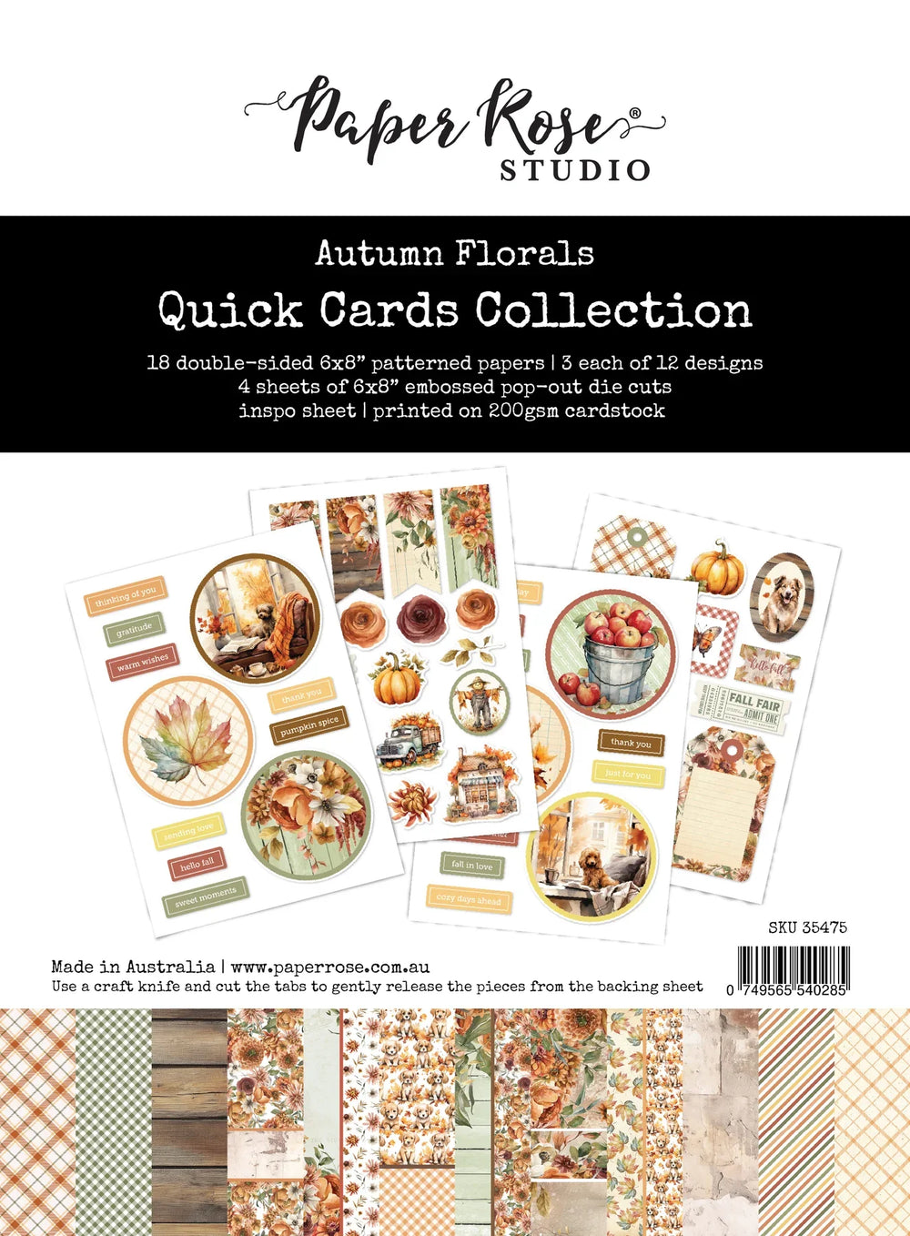 Collection de Cartes Rapides Fleurs d'Automne 35475