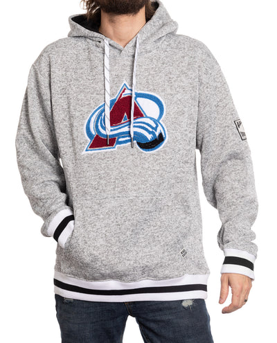 Chandail à capuchon Colorado Avalanche avec logo tissé en chenille style Muskoka de première qualité