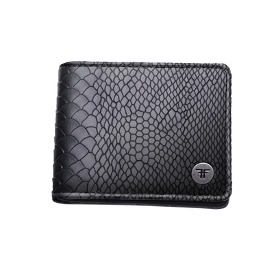 Portefeuille 'Snakeskin' Fallen - Noir/Argent