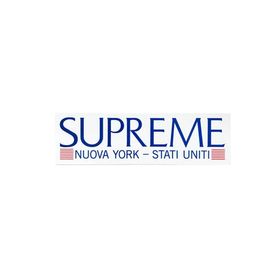 Autocollant Supreme 'Nuova York - Stati Uniti' - Blanc