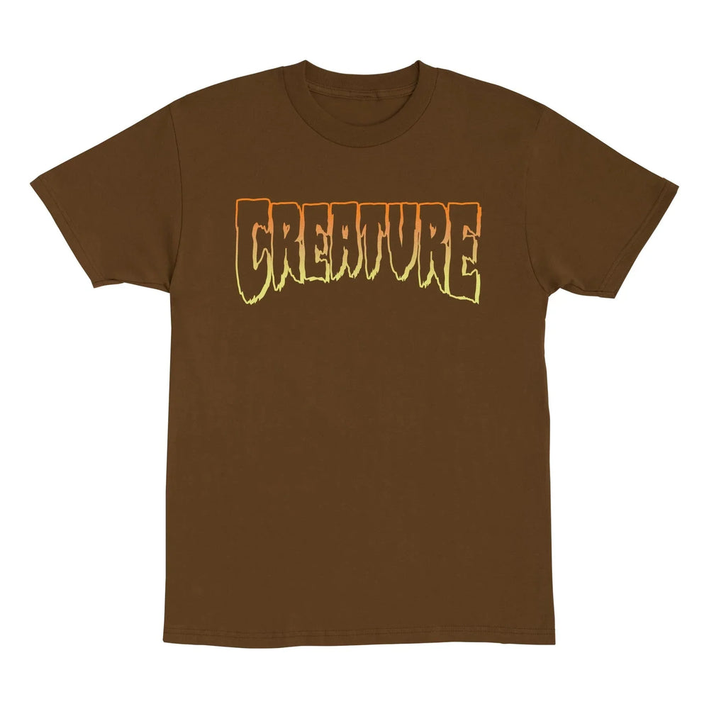 T-shirt Creature 'Heavyweight Outline Logo' - Brun