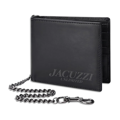 Portefeuille à chaîne Jacuzzi Unlimited en cuir PU - Noir