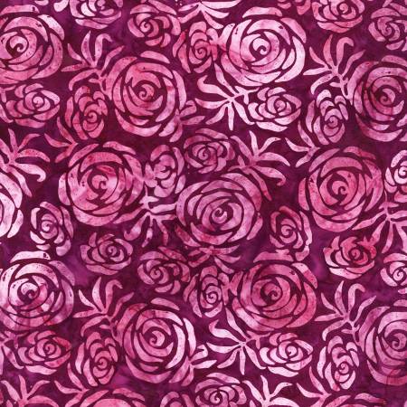 Timeless Treasures Tonga Batik - Velvet Roses - B8382-VELVET — Cottage Quilting Ltd.