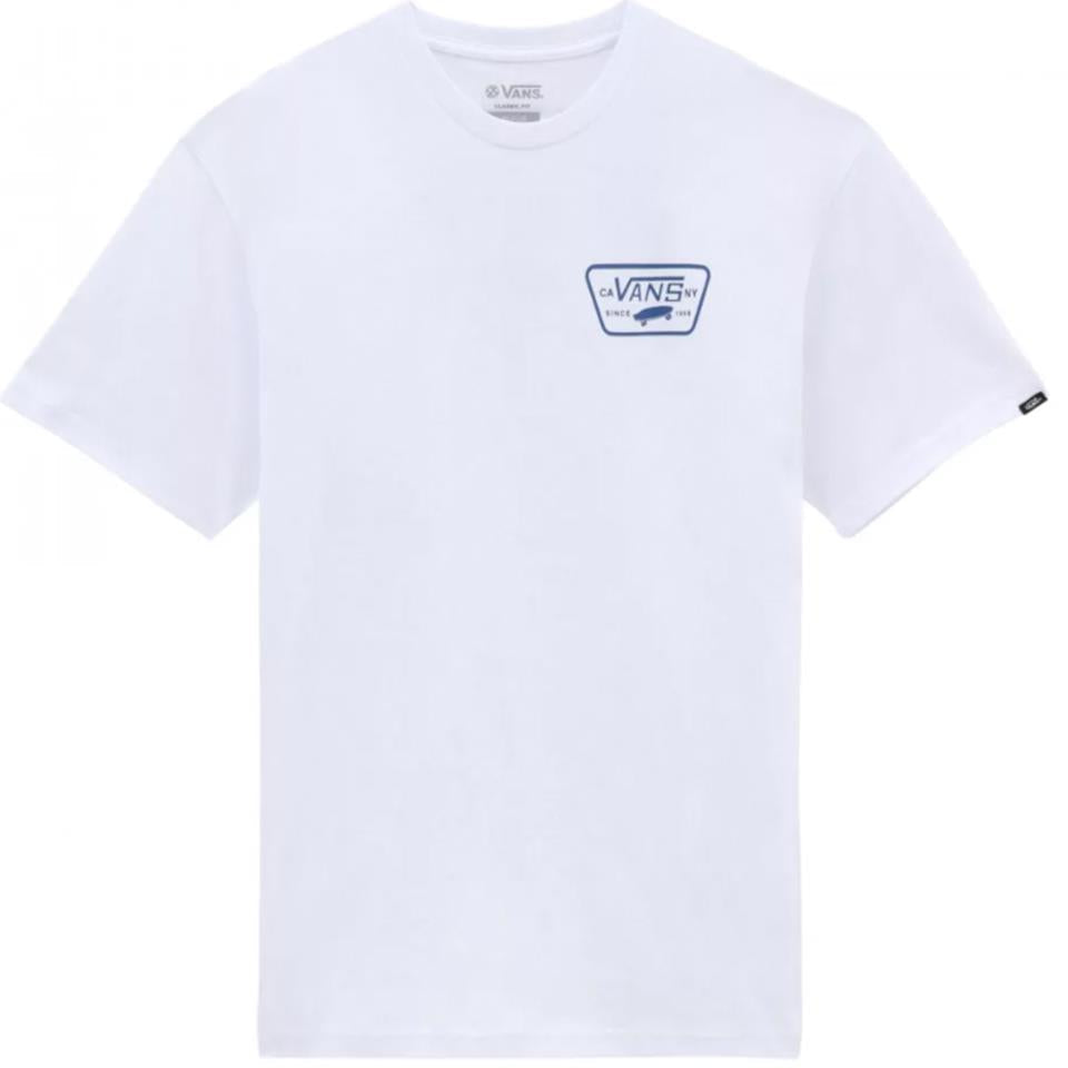 T-shirt Vans 'Full Patch Back' - Blanc/Bleu Vrai