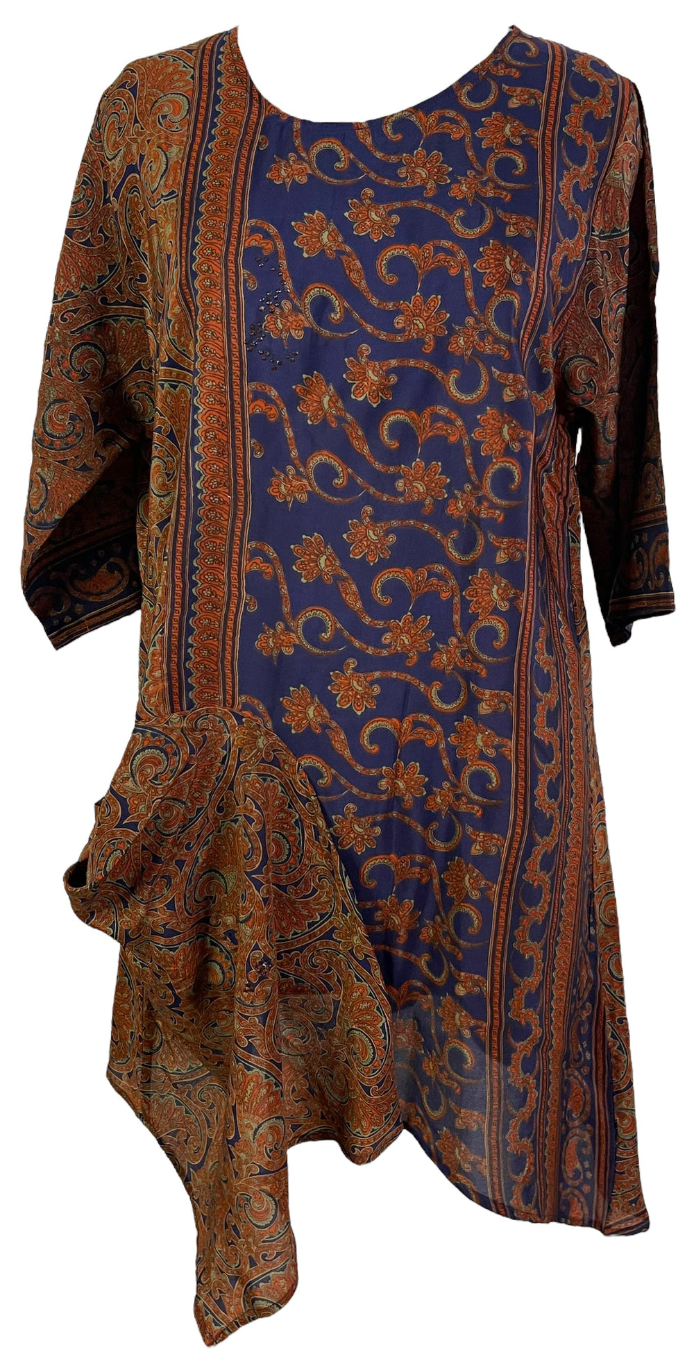 PRC6054 Avatar Robe-tunique en pure soie avec poche intégrée