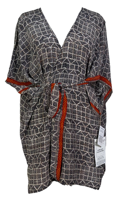 Veste PRC6915 Avatar en pure soie à manches kimono avec ceinture