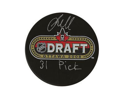 Jacob Markstrom Autographed 2008 NHL Draft Puck Inscribed "31 Pick"