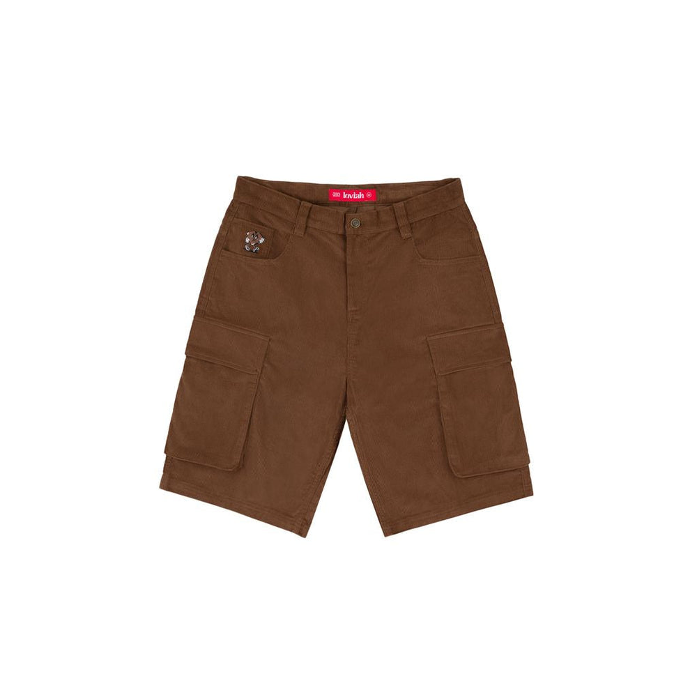 Shorts amples en velours côtelé 'Trooper' Loviah - Brun