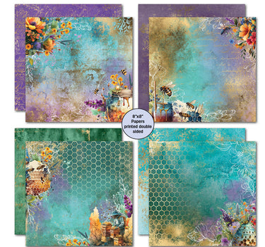 3Quarter Designs Bee Happy 8x8 Paper Pack
