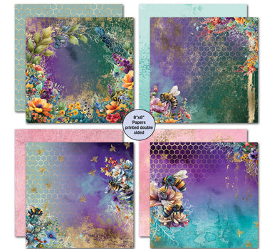 3Quarter Designs Bee Happy 8x8 Paper Pack