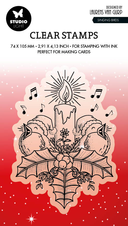 BL Clear Stamp Singing Birds By Laurens 89x64x3mm 1 PC nr.484 — Ecstasy Crafts