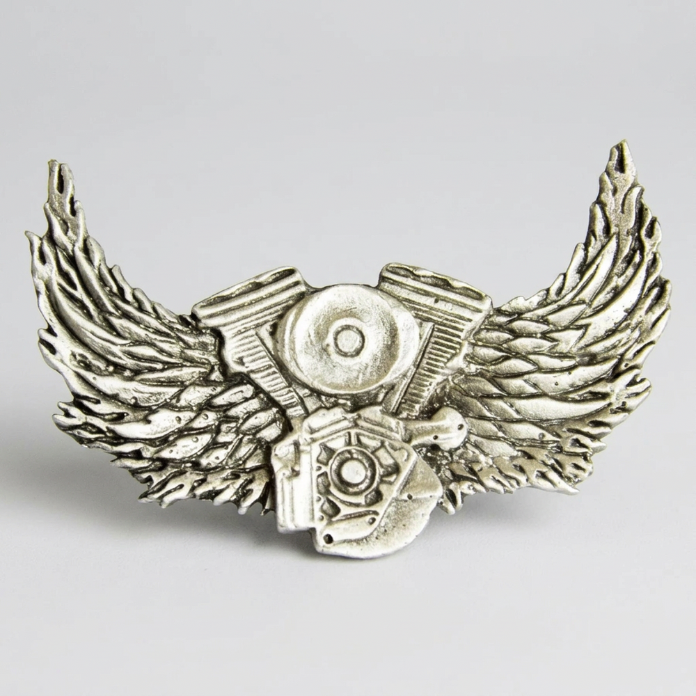 BOL Engine With Wings Pewter Pin