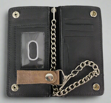 BOL Men's Chrome Plated Bifold Leather Wallet