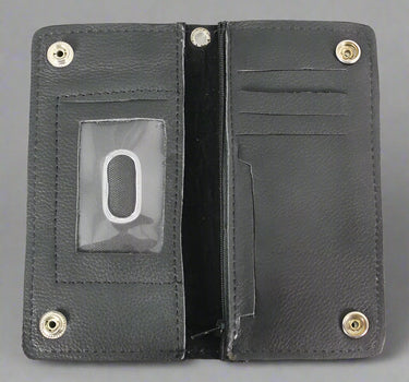 BOL Men's Chrome Plated Bifold Leather Wallet