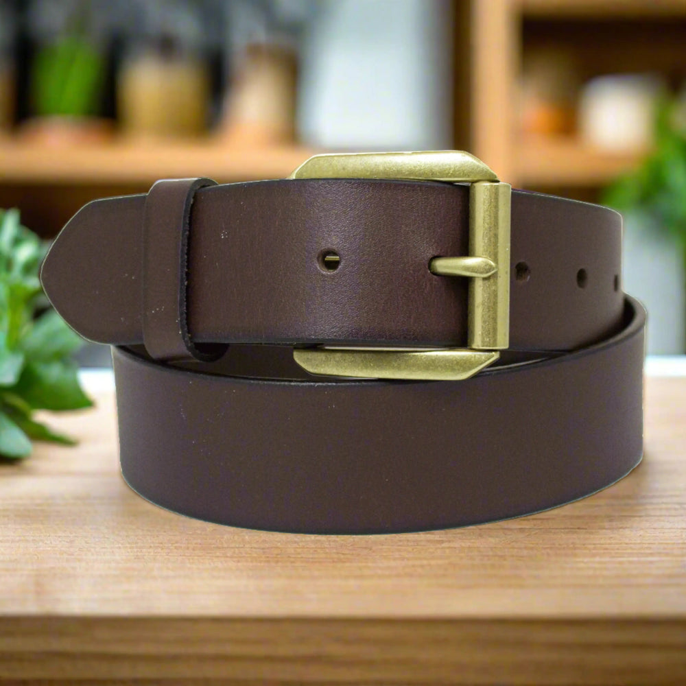 BOL Men's Gold Removable Buckle Leather Belt — Boutique of Leathers/Open Road