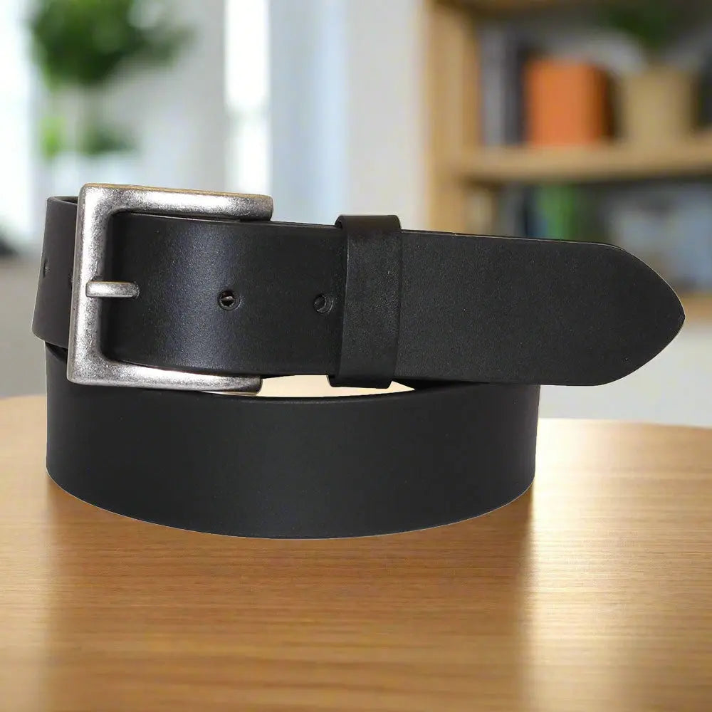 Ceinture en cuir solide à boucle amovible pour homme BOL