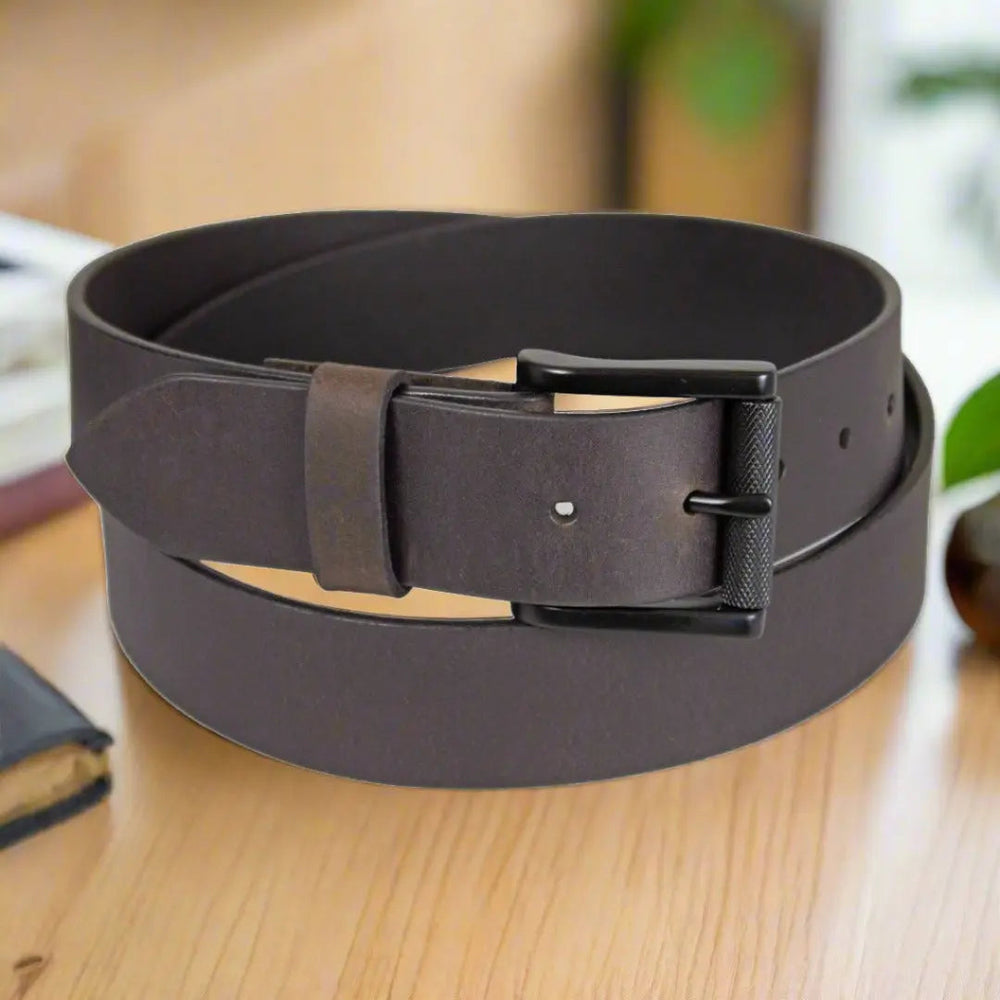 Ceinture en cuir solide à boucle amovible pour homme BOL