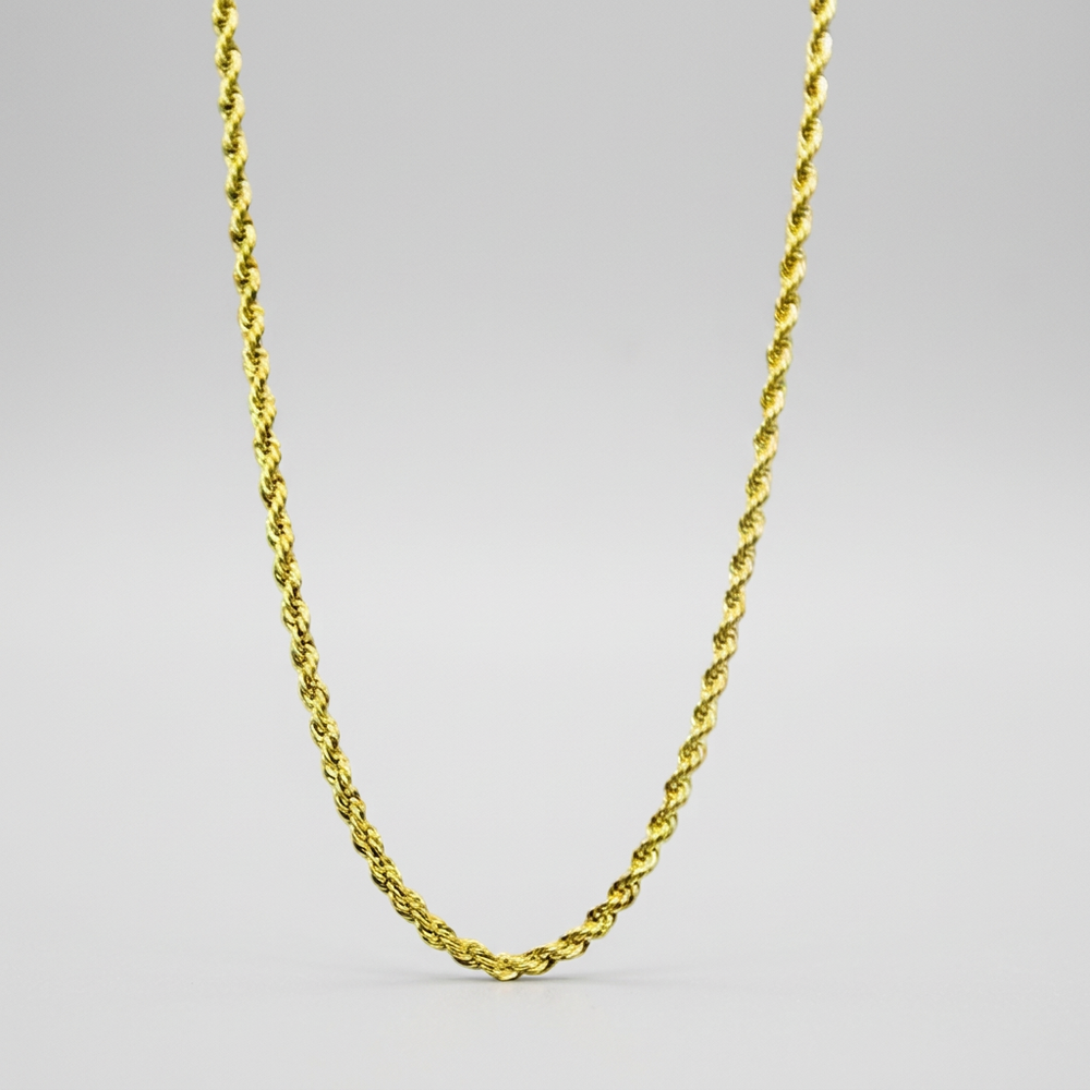 BOL Men's Twisted Gold Stainless Steel Chain Necklace