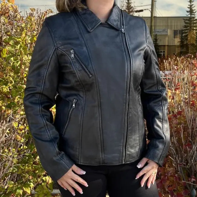 BOL Women's Lamb Leather Biker Style Jacket — Boutique of Leathers/Open Road