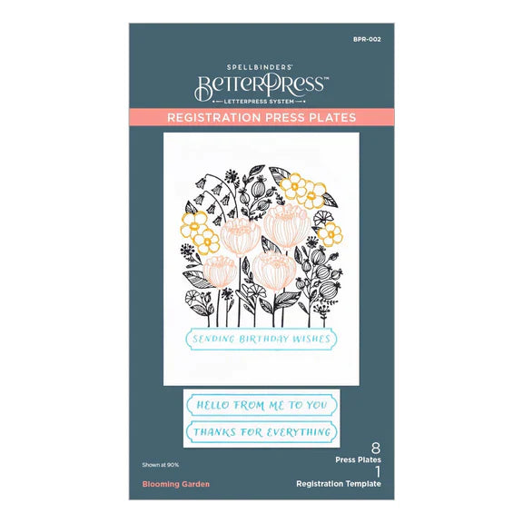Plaques d'impression Jardin fleuri de la collection Place & Press Registration de BetterPress
