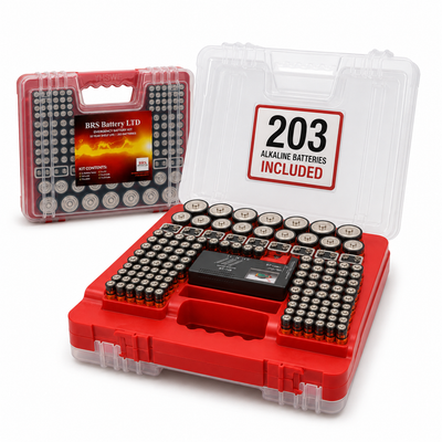 Kit de batterie de secours BRS : 203 piles alcalines + testeur