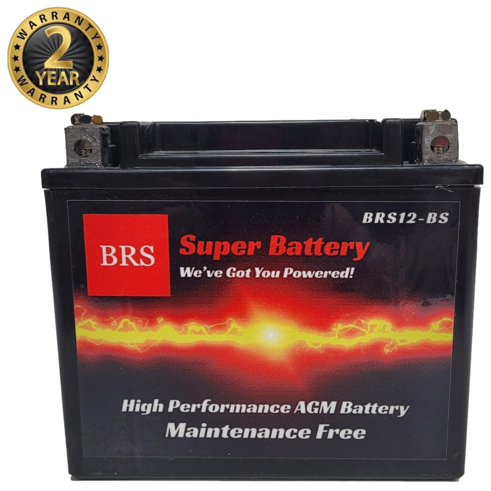 Batterie Super Charged BRS12-BS 12 V AGM scellée pour PowerSport, garantie de 2 ans