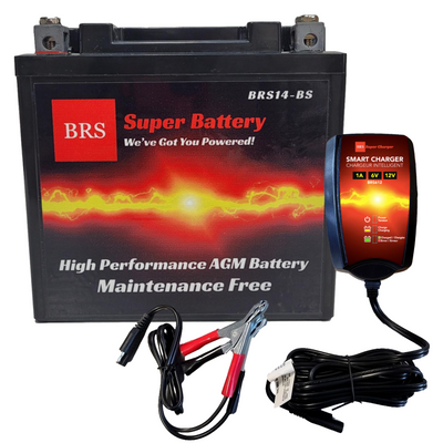 BRS14-BS Batterie et Chargeur / Mainteneur Intelligent (Ensemble Combiné) - Garantie 30 Jours