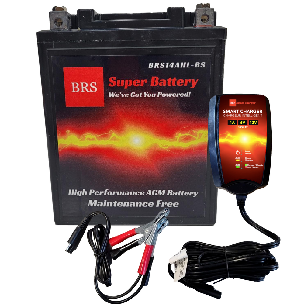 BRS14AHL-BS Kit combiné batterie et chargeur/mainteneur intelligent sous garantie de 30 jours
