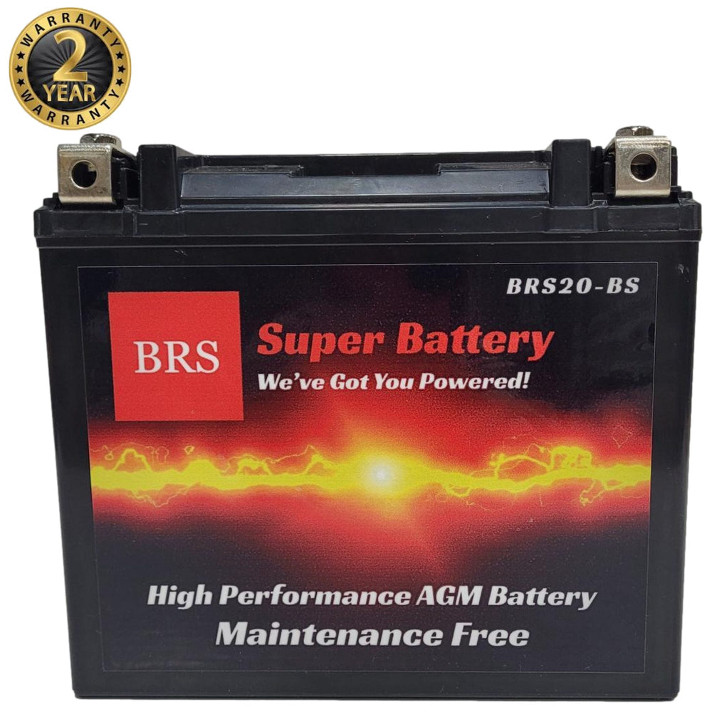 Batterie PowerSport AGM scellée BRS20-BS 12 V haute performance, garantie 2 ans
