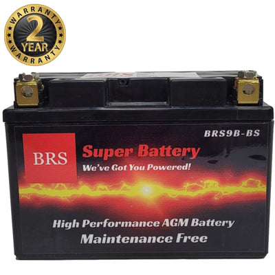 Batterie BRS9B-BS haute performance 12V AGM scellée pour PowerSport Garantie 2 ans