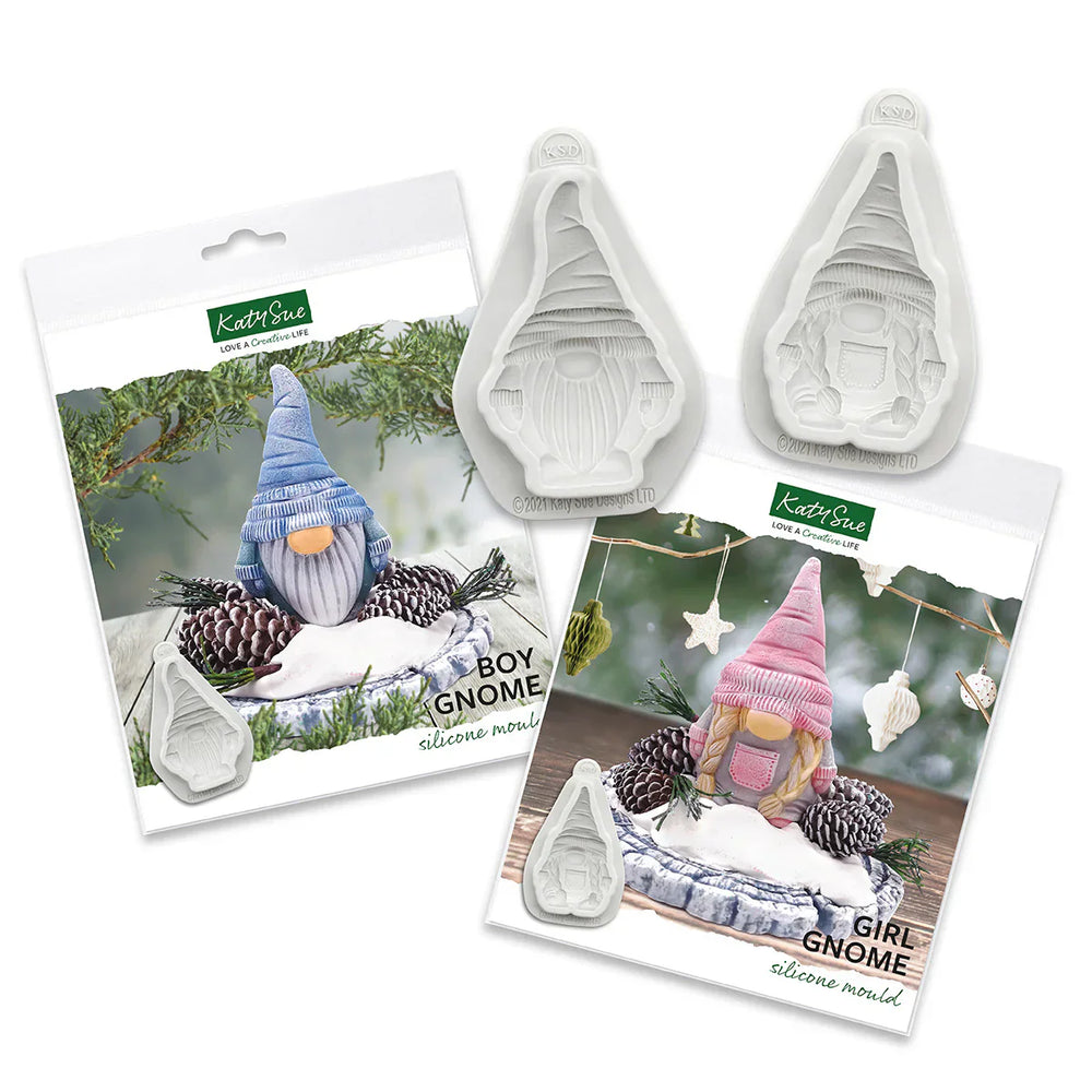 Moule en silicone pour gnomes garçon et fille, ensemble de 2
