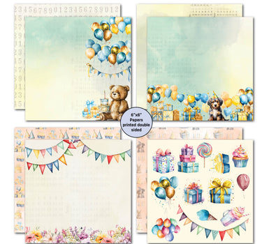 3Quarter Designs Birthday Wishes 6x6 Paper Pack